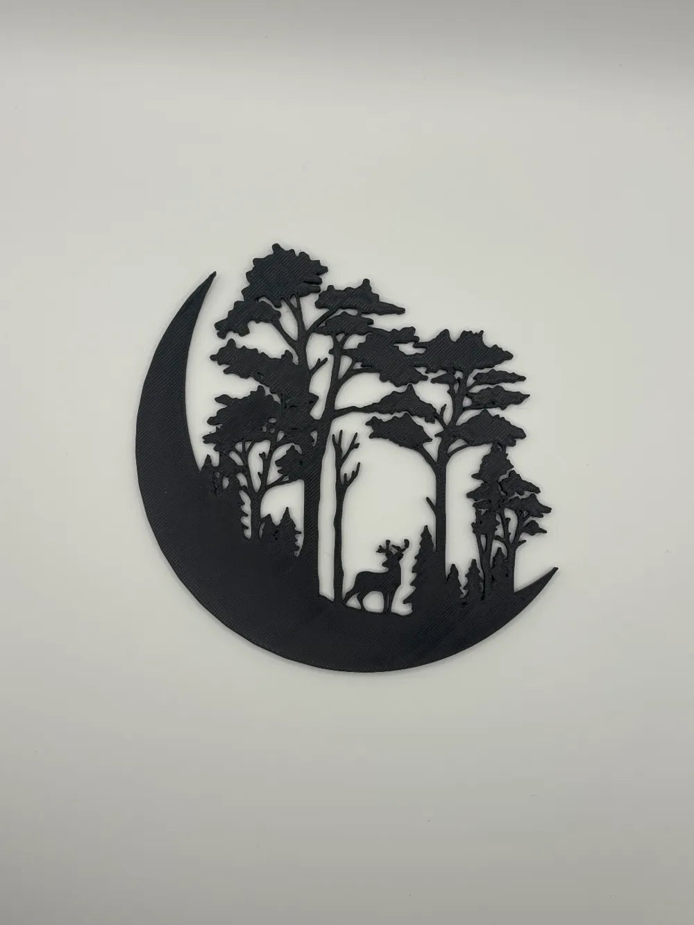"Bosque nocturno cuadro decorativo 3D — arte de pared con relieve impreso en PLA Uruguay"