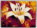 "Flor de lirio cuadro decorativo 3D — arte de pared floral con relieve impreso en PLA Uruguay"