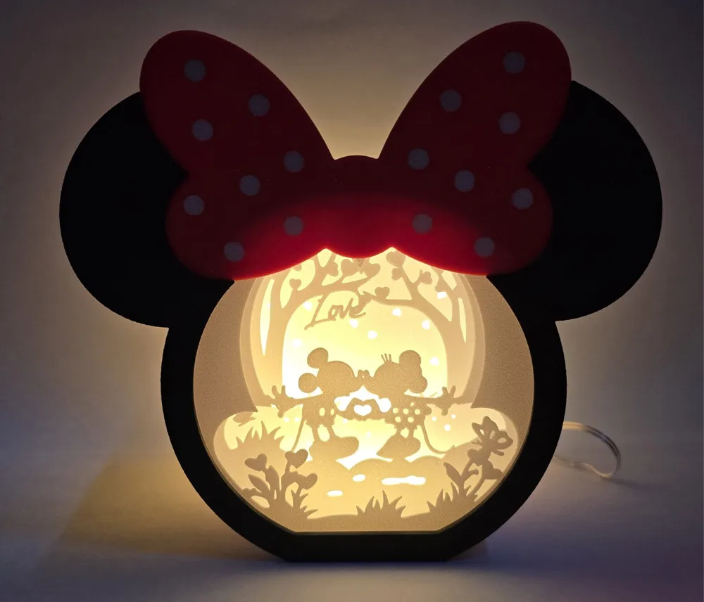 Lámpara Minnie Mouse 3D