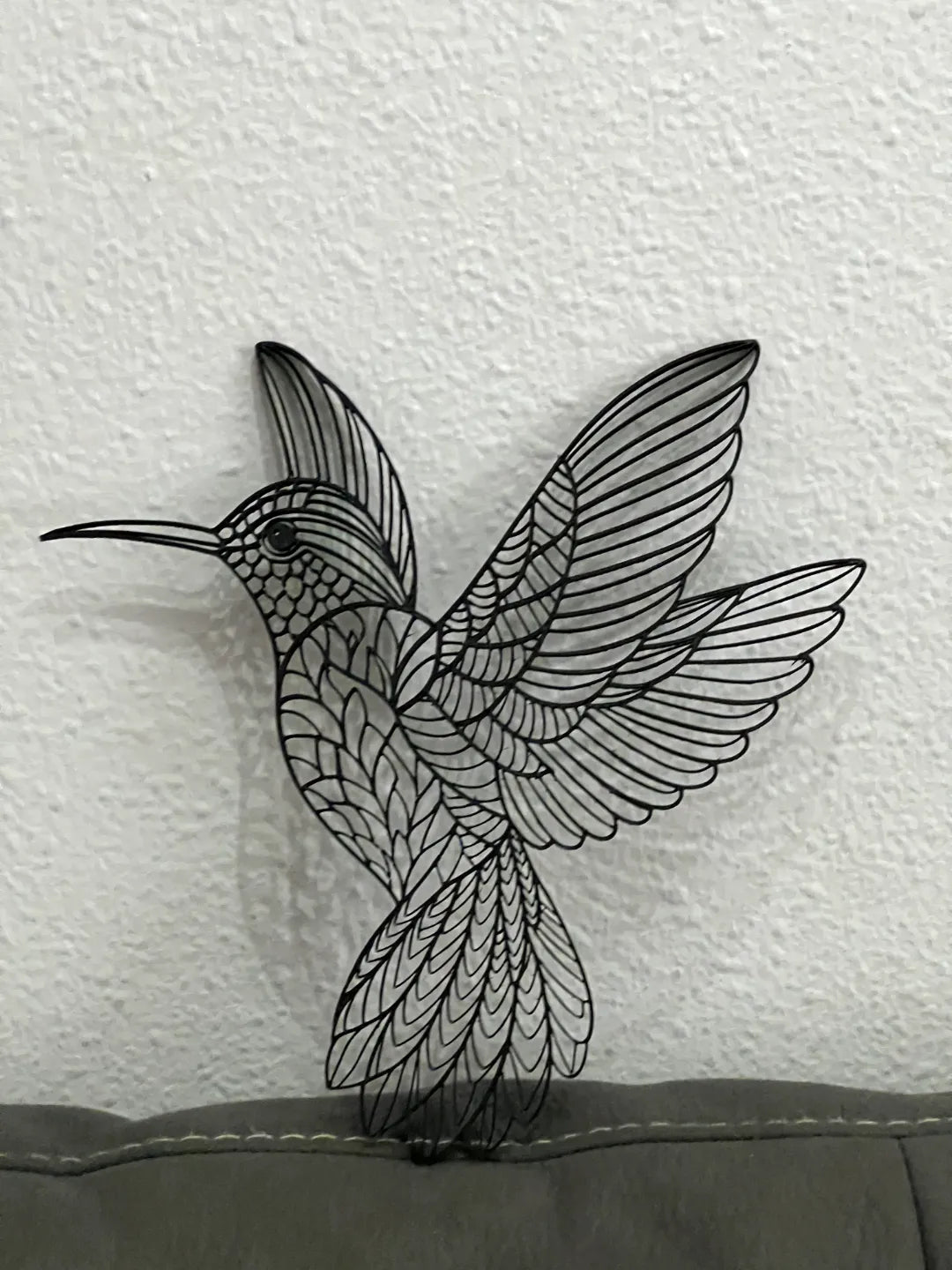 "Colibrí decorativo cuadro 3D para el hogar — arte de pared con relieve impreso en PLA Uruguay"