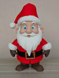 Figura de Papá Noel ensamblable 3D de 15cm en colores rojo, blanco, negro, marrón y dorado