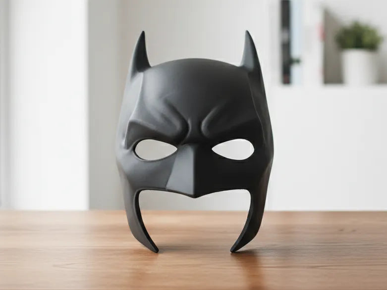 Máscara Batman 3D impresa en negro mate - 15x22cm