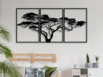 Árbol de la Vida — Set x3 Cuadros Decorativos 3D
