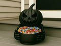 Cuenco calabaza Halloween 3D negro Jack-o'-lantern con manos - 12x15cm
