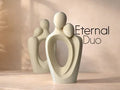 "Eternal duo escultura decorativa 3D — figura de pareja impresa en PLA