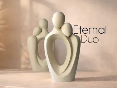 "Eternal duo escultura decorativa 3D — figura de pareja impresa en PLA