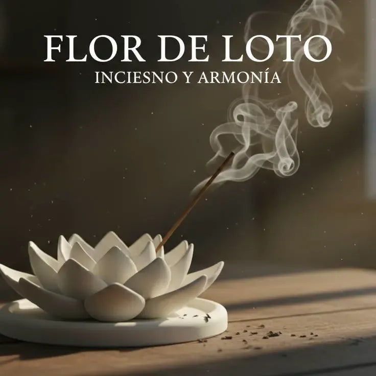 Porta Incienso Flor de Loto — Adorno Decorativo 3D