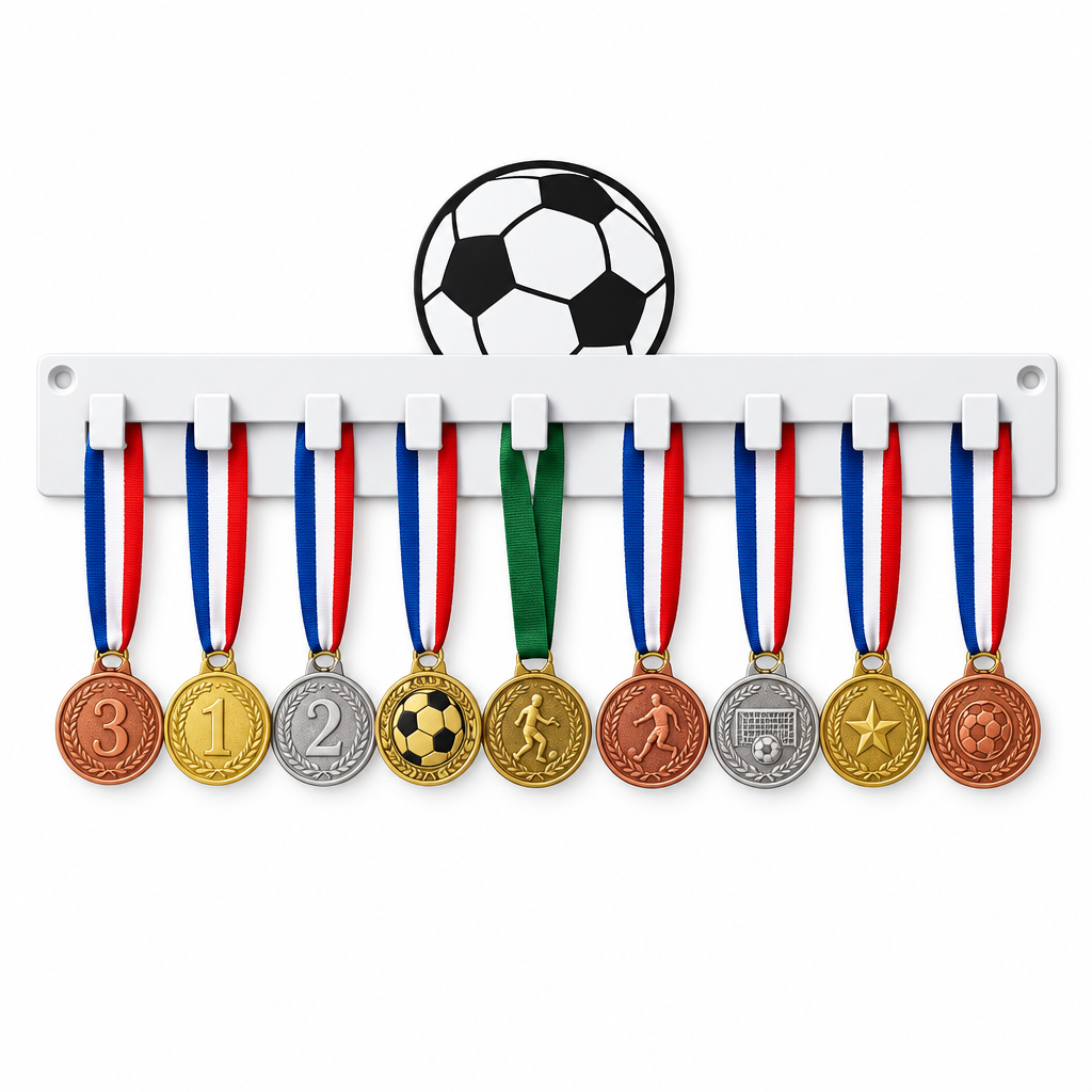 Medallero Fútbol 10 Ganchos Sin Jugadores