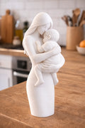"Madre e hijo escultura decorativa 3D — figura familiar impresa en PLA Uruguay"