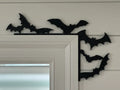Murciélagos de puerta 3D negro esquinero 13x21cm decoración Halloween