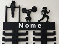 Medallero Crossfit Mujer con nombre personalizable