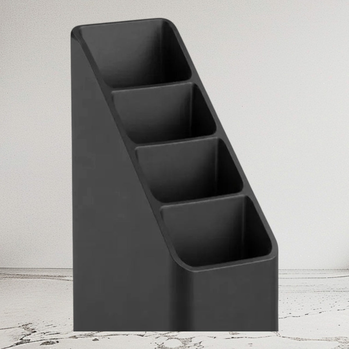 Porta control remoto organizador 3D con 4 compartimentos