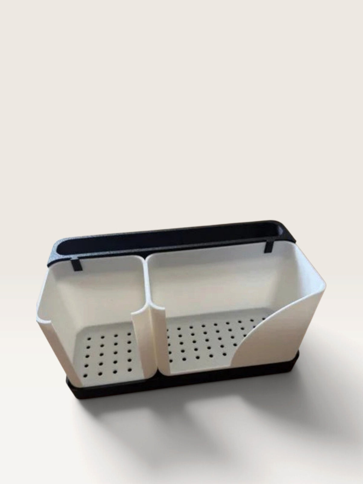 Organizador de pileta 3D con 2 canastas perforadas y asa