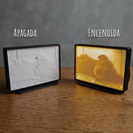 "Cuadro 3D blanco y negro litofanía personalizada — impresión 3D hecha en Uruguay"

