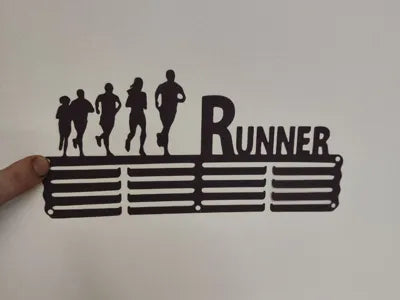 Medallero Runner Familia con siluetas de corredores