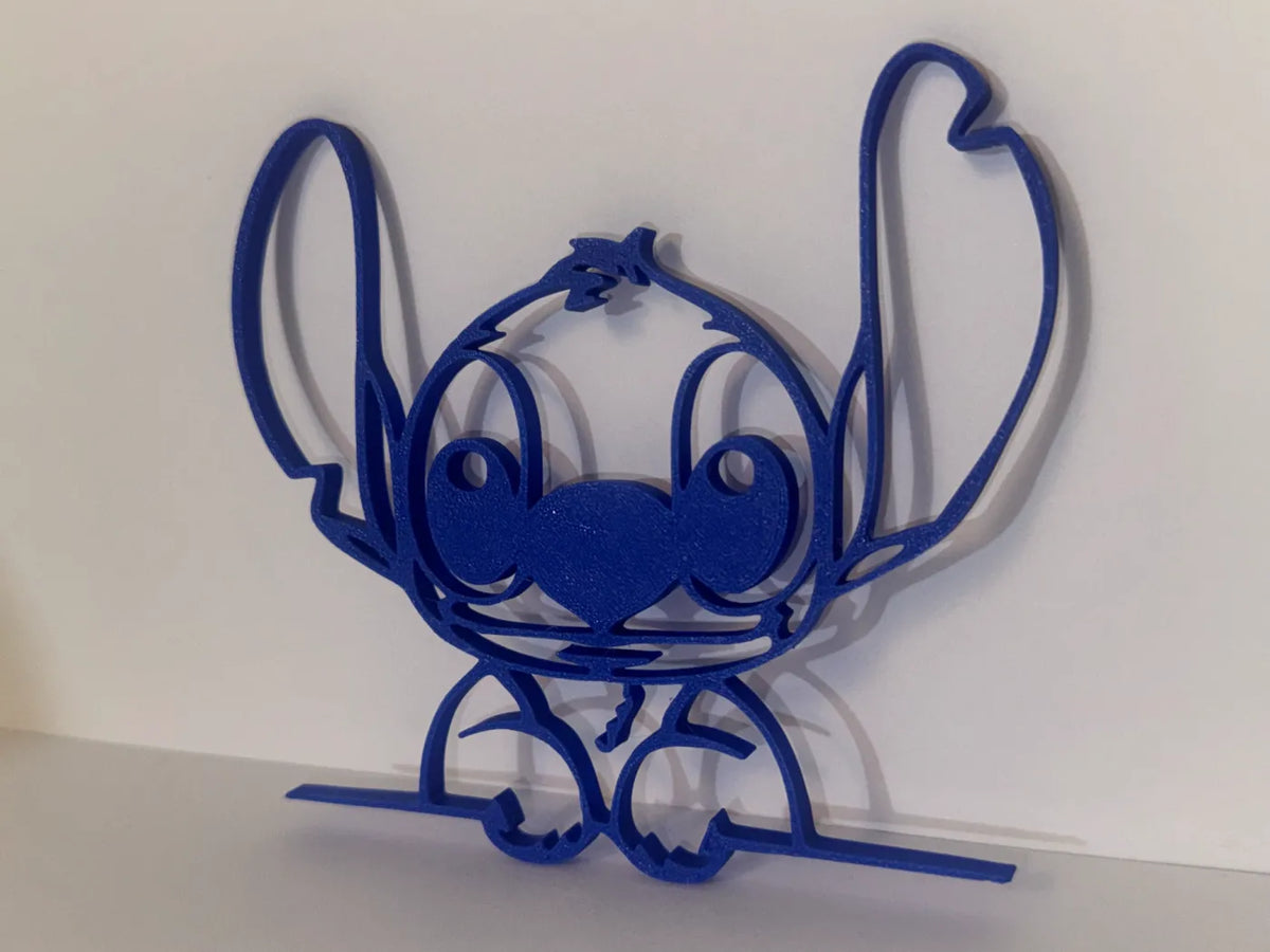 Stitch Silueta — Cuadro Decorativo 3D